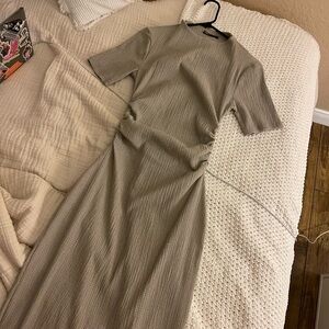 Zara Taupe Long Sleeve Dress